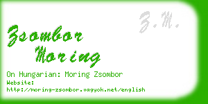 zsombor moring business card